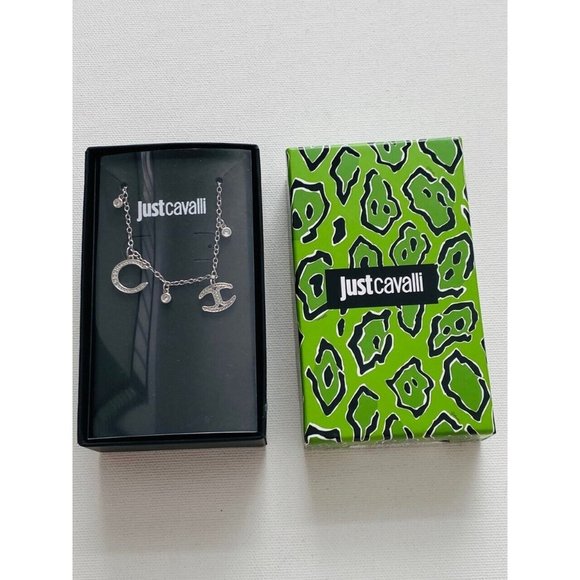 Just Cavalli Carabiner Charm  Bracelet in Silver - Picture 2 of 3